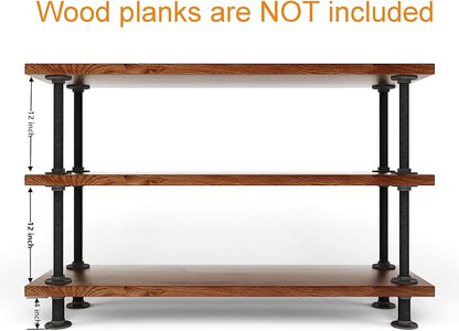 MUZIK 3-Tier Industrial Pipe Table Legs, Heavy Duty - Image 3