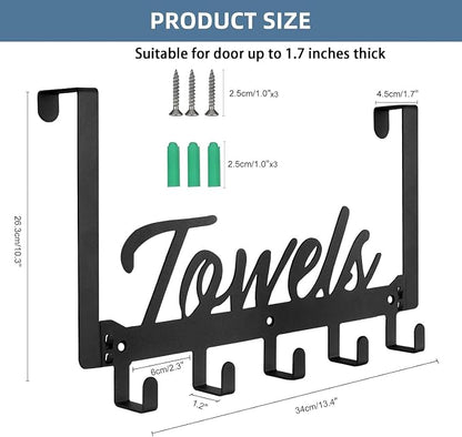Azmoncy Over The Door Hooks, Towel Rack Towel Hooks - Image 2