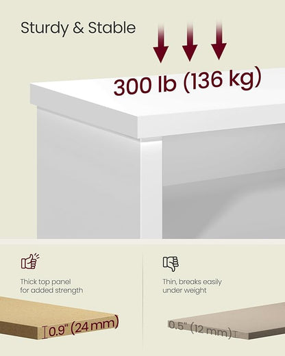 VASAGLE Shoe Bench, Storage Bench, 6 Compartments, Adjustable Shelves, - Image 5