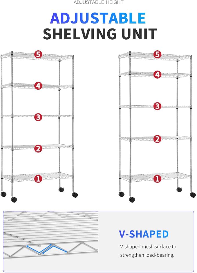 BestOffice | 5-Tier Wire Shelf - Image 7