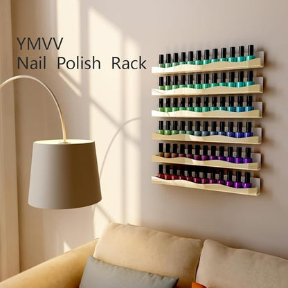 YMVV Wall-Mounted Nail Polish Organizer Rack - Image 5
