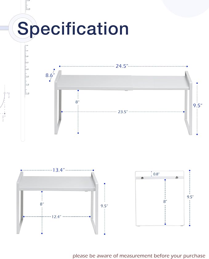 Nxconsu Expandable Cabinet Shelf Organizer Riser - Image 3