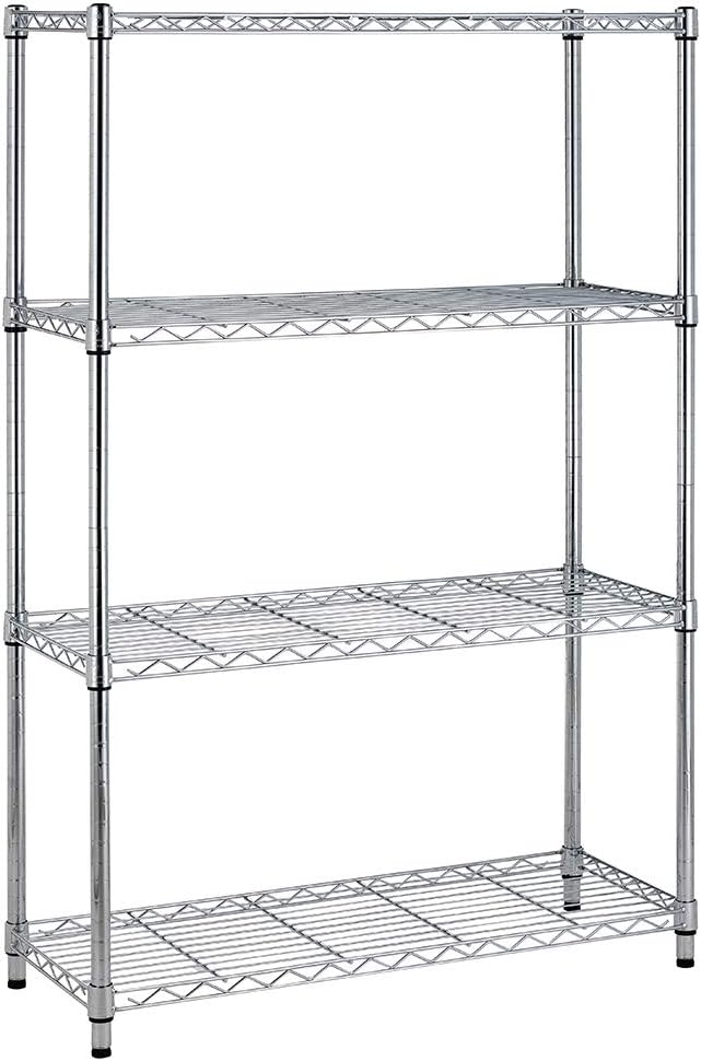 BestOffice 4-Storage Shelves Metal Garage Shelving Wire Shelf Organizer Shelving by BestOffice