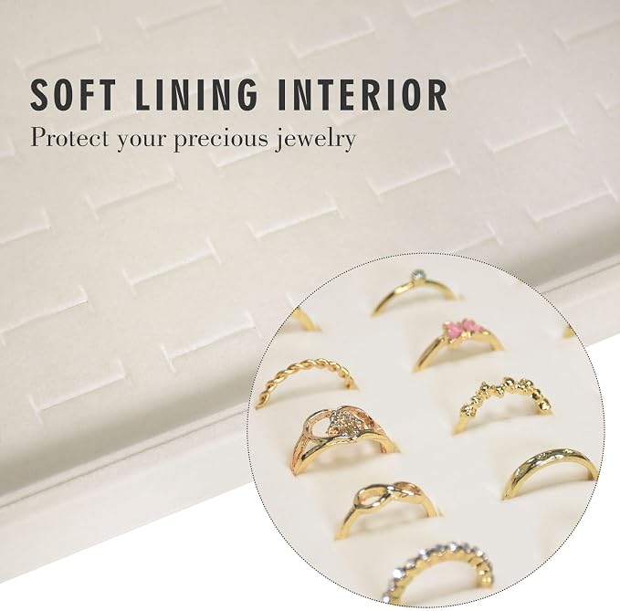 Velvet Ring Display Tray Organizer Box - Image 2