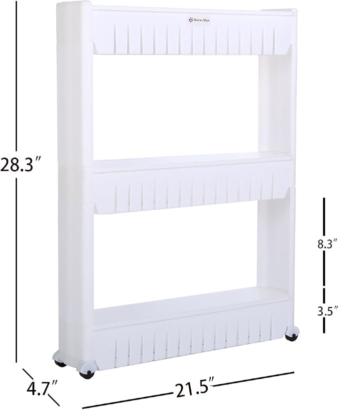Laundry Room Organizer, Mobile Shelving Unit Organizer - Image 3