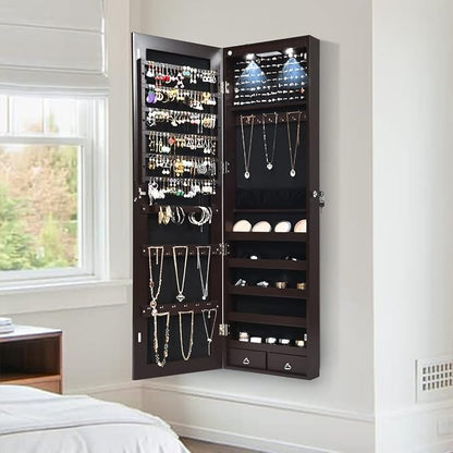 Giantex Wall Door Mounted Jewelry Armoire Cabinet - Image 3