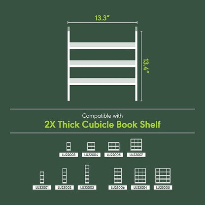 Furinno Cubicle 3-Shelf Cube Insert, Cube Organizer, Dark Oak | 13.3W x 13.4H - Image 3