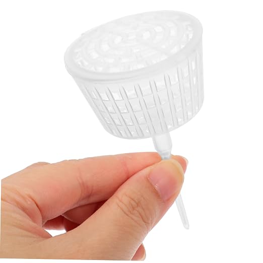POPETPOP 10pcs Plastic Fertilizer Mesh Basket Lid Gardening Fertilizer Container - Image 8