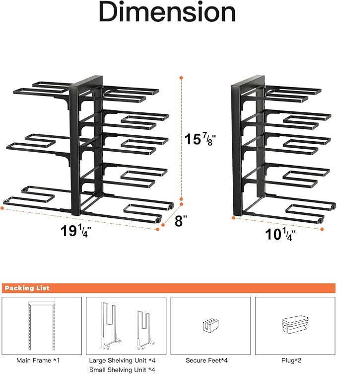 ORDORA Pots and Pans Organizer Rack - Image 4