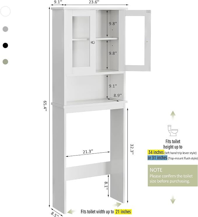 Over The Toilet Storage Cabinet - Image 2
