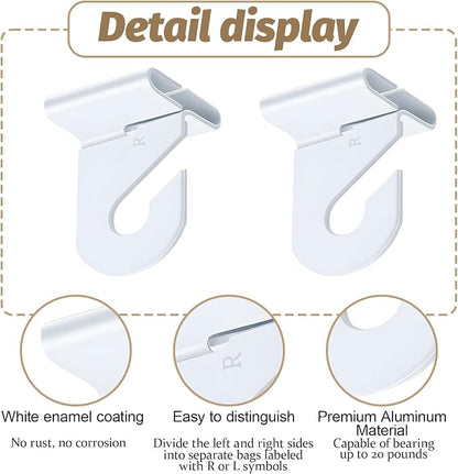 60 Pairs Drop Ceiling Hooks for Classrooms & Offices, Drop Ceilings Hook for - Image 3