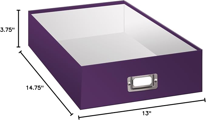 Pioneer Photo Albums OB-12S Bright Purple Storage Box 14.75 x 13 x 3.75 inch - Image 2