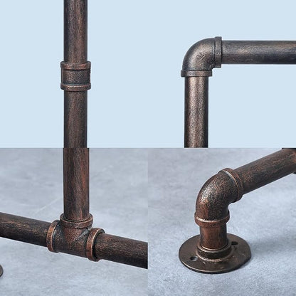 Industrial Pipe Clothing Rack 59in, Clothes Racks - Image 4