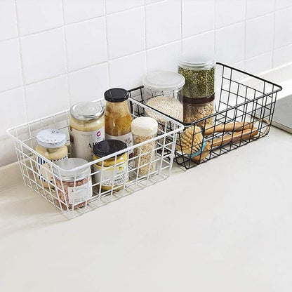 Metal Wire Storage Basket with Handles - Image 6
