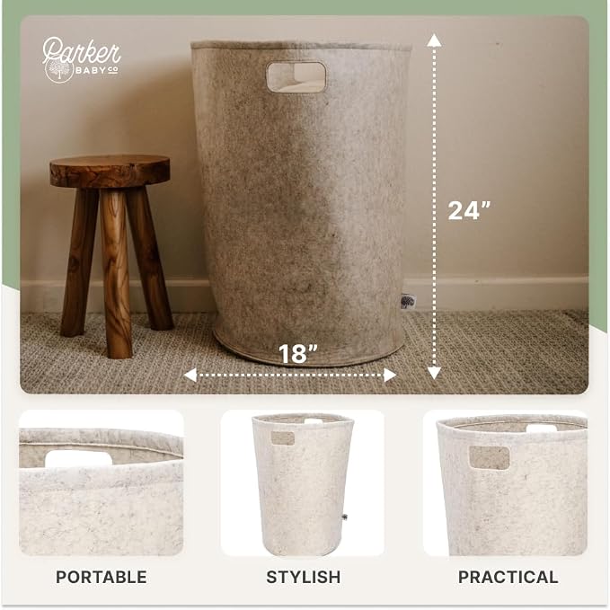 Parker Baby Co. Nursery Laundry Hamper - Image 4