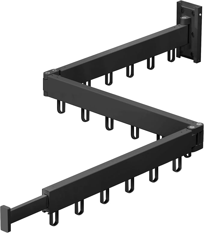 Space Saver Clothes Drying Rack, Wall Mounted, Retractable, Collapsible by ZdwCyl