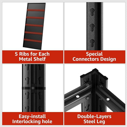 Extra Big/Large 55.12"Wide Father&I Industrial 6-Heavy-Dudy-Shelf-Rack Tall - Image 8