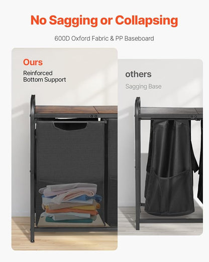 VEVOR 2 Section Laundry Sorter, Large Laundry Hamper - Image 5