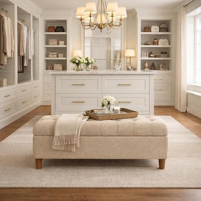 HomePop Ainsley 40" Storage Ottoman Bench - Image 5