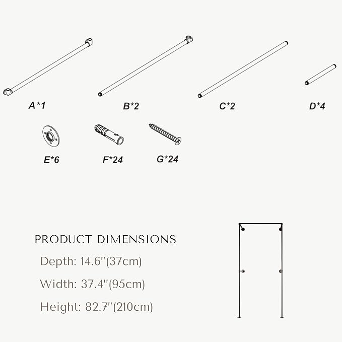 Industrial Pipe Clothing Rack, Heavy Duty Wall Mounted Clothes Rack, Retail - Image 6