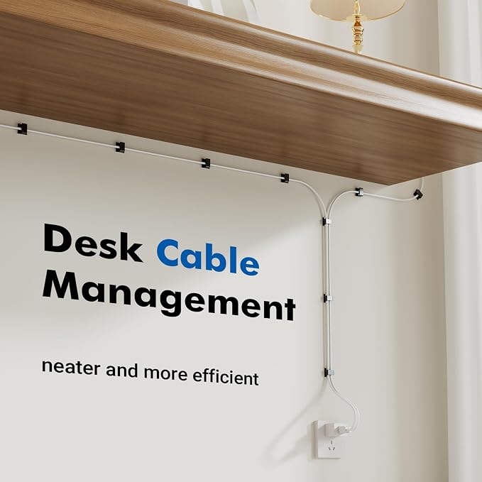 120Pcs Cable Clips, Adhesive Wire Clips, Cable Management Wire Organizer Cord - Image 3