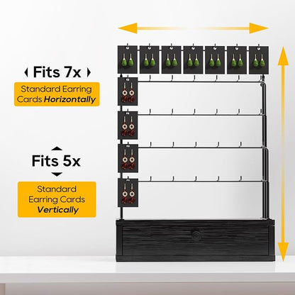 ORLESS 5-Tier Jewelry Display for Vendors, Earring Holder Organizer - Image 6