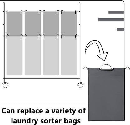 Bonuci 3 Pcs Laundry Sorter Replacement Bags Hamper Cart Removable Replacement - Image 4