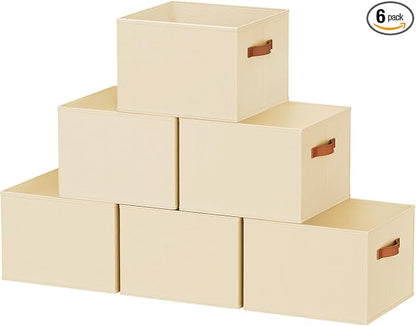 6 Pack Large Closet Storage Baskets Bins by DiMJ