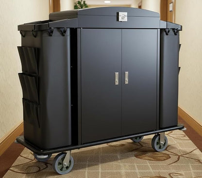 Heavy Duty Metal Housekeeping Janitorial Cart by CrazyAnt