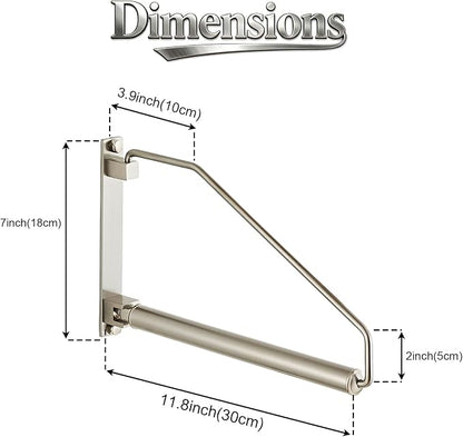 Folding Wall Mounted Clothes Hanger Rack Clothes Hook Solid Brass - Image 5