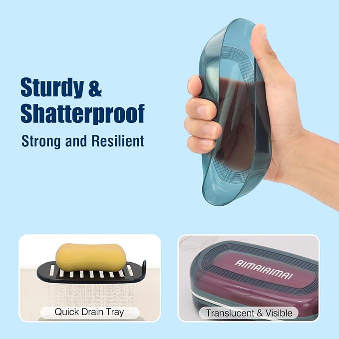 Shampoo Bar Holder Travel Case for Two Bars – Compatible - Image 7