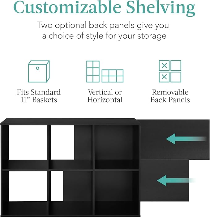Best Choice Products 6-Cube Storage Organizer, 11in Shelf Opening, Display Shelf - Image 3