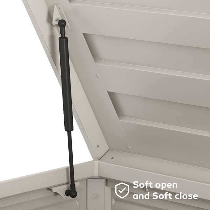 MIRADOR 134 Gallon Outdoor Storage Box Waterproof, Metal Deck Box - Image 2