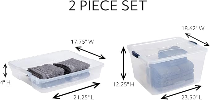 Rubbermaid Cleverstore 74 Qt Clear Storage Bins - Image 2
