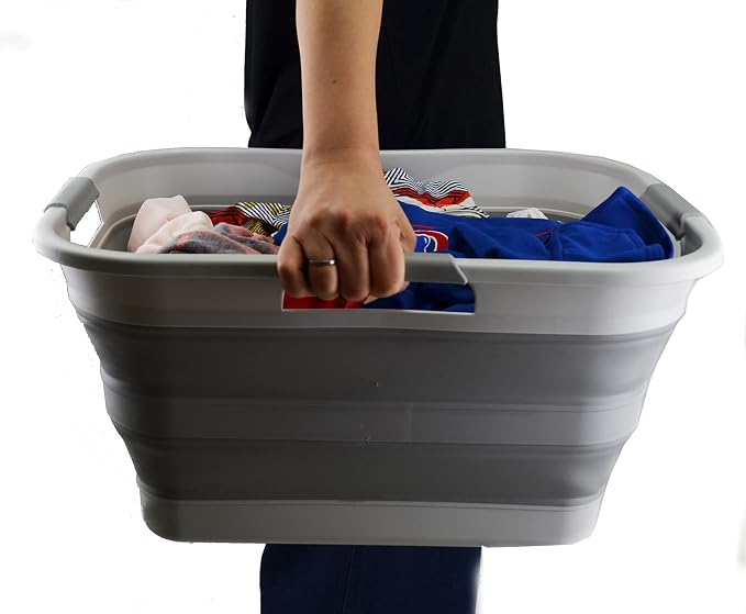 SAMMART 30L Collapsible Plastic Laundry Basket - Image 7