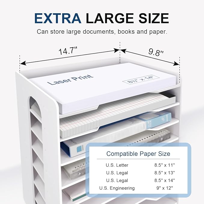 SONGWAY Large File Organizer for Desk - Image 3