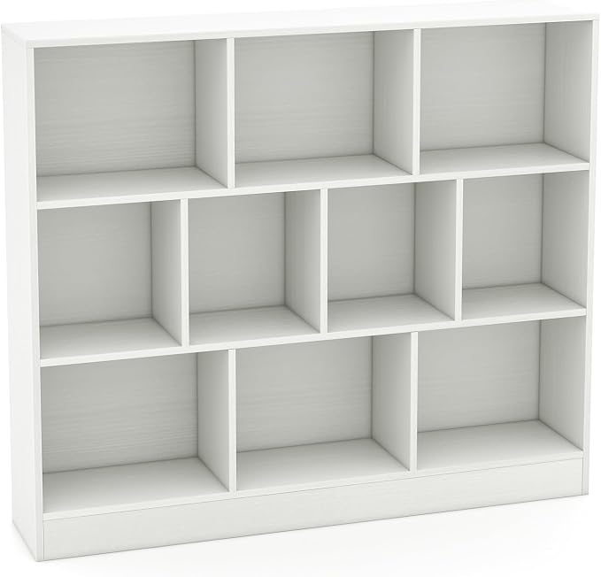 Giantex 10 Cube Bookcase, 4-Tier Freestanding Bookshelf w/ 10 Open Compartments - Image 9