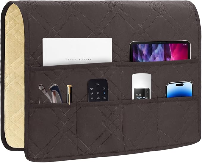 Couch Armrest Organizer Remote Control Holder Bedside Caddy by DecorateYourLife