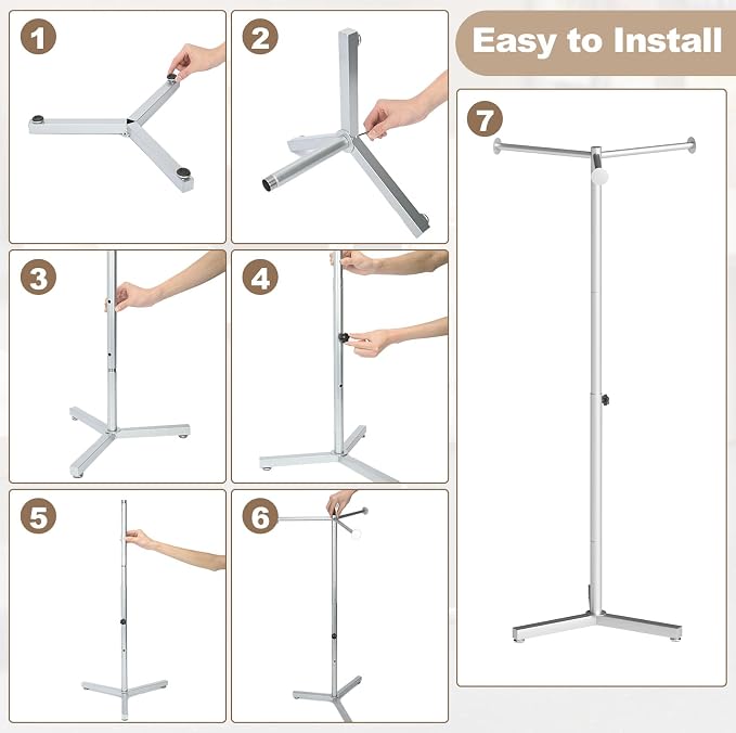 tonchean 34–45 Inch Shopping Bag Holder Stand, Heavy Duty Height Adjustable - Image 5