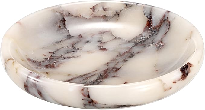 Hipiwe Decorative Key Holder for Entryway Table Round Key Bowl Marble - Image 8