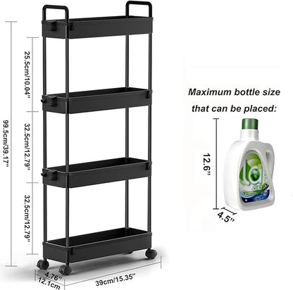 SOLEJAZZ Slim Rolling Storage Cart - Image 2