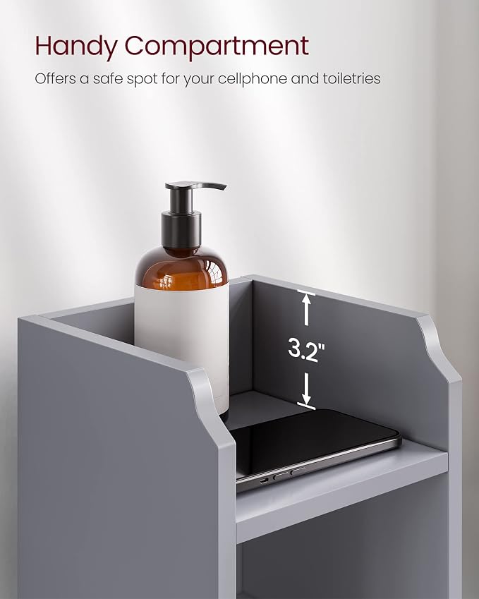 VASAGLE Small Storage Corner Floor Cabinet - Image 6