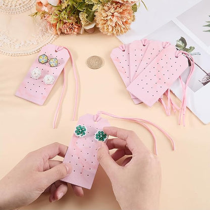 6PCS PU Leather Earring Stud Holders - Image 3