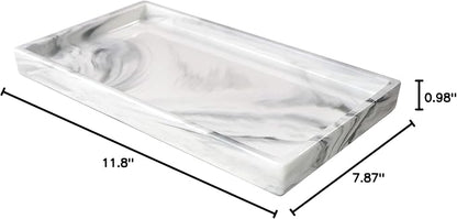 Marble Tray for Bathroom Counter Decor Ceramic Perfume Organizer Vanity Tray - Image 7