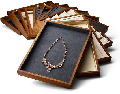 Oirlv Wood 24 Grids Jewelry Tray - Image 4