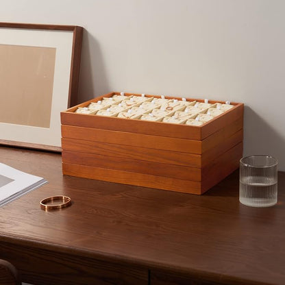 Oirlv Wood 24 Grids Jewelry Tray - Image 3