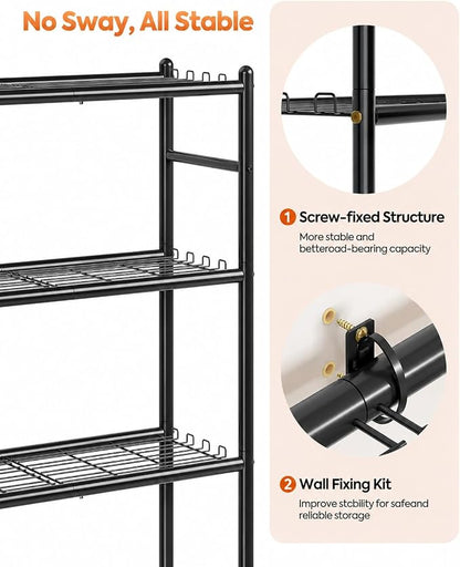 APEXCHASER Metal Storage Shelves 4-Tier, Wire Shelving Unit - Image 4