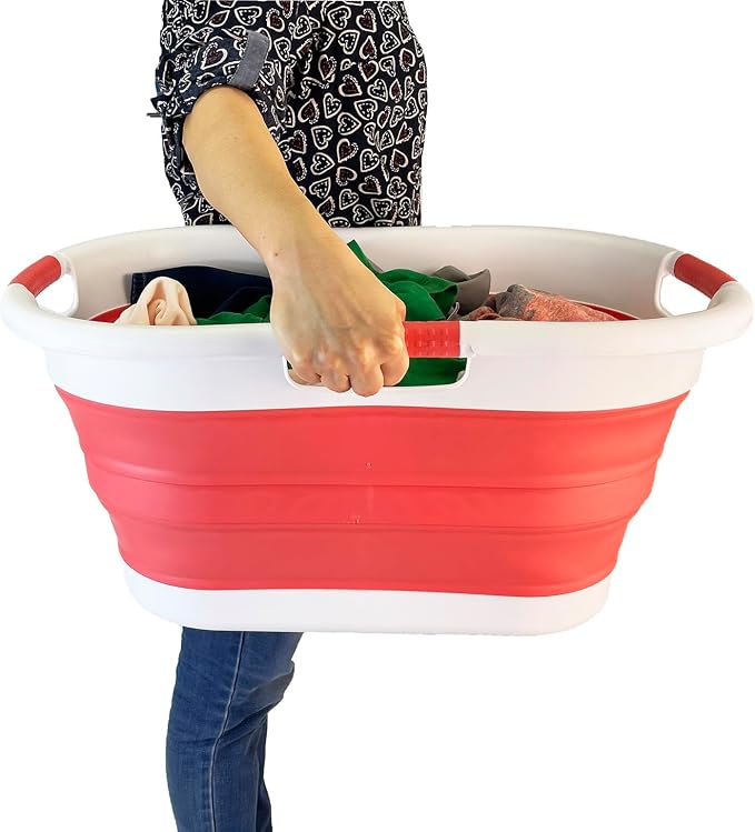 SAMMART 40L Collapsible Plastic Laundry Basket - Image 6