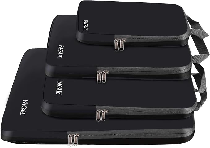 BAGAIL 4 Set/6 Set/8 Set Compression Packing Cubes Travel Accessories by BAGAIL