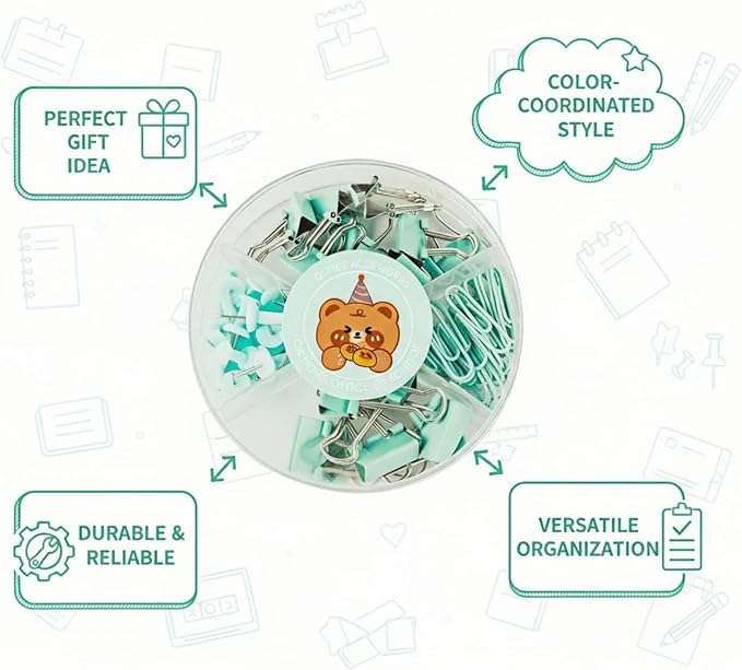 45 Pcs Metal Binder Clips Set - Image 8
